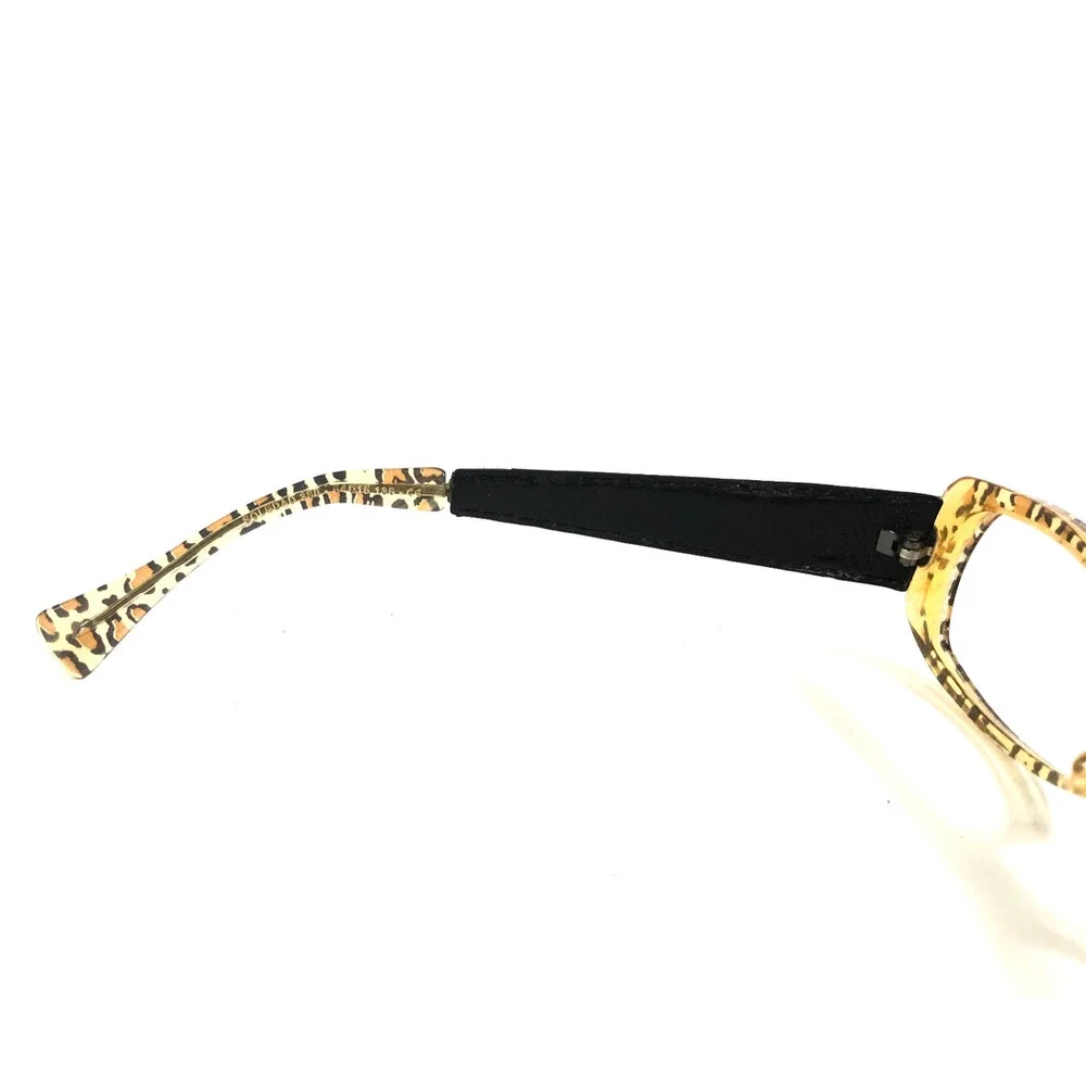 Jean Lafont Eyeglasses Frames SOLEDAD 380 Leopard Print Black Leather 54-15-135